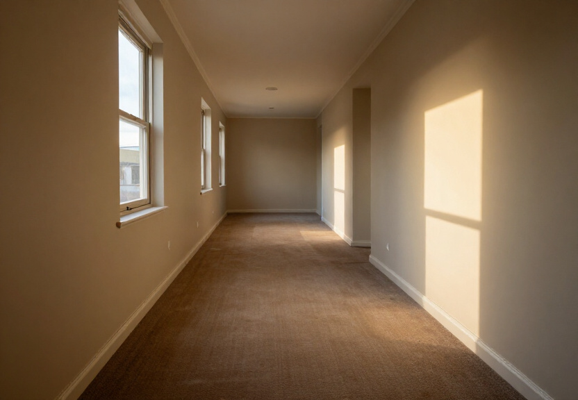 Dry and restored living room in Winston Hills after flood cleanup